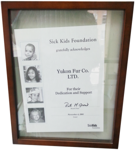 Yukon Fur supports the Sick Kids Foundation