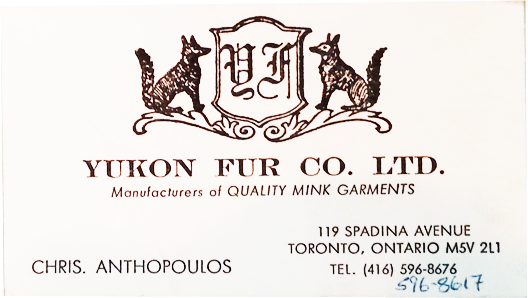 Toronto Furs - Yukon Fur - 1667 Dundas Street West - Mink, Fox, Lynx, Beaver, Sable, Chinchilla, American Legend Blackglama